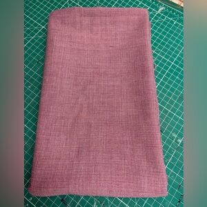 Maroon and Pink Houndstooth Wool Blend Fabric